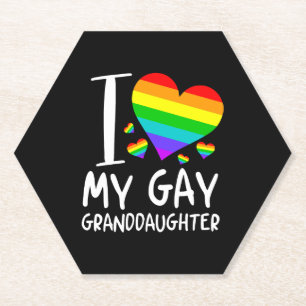 Porta-copo De Papel Eu Amo A Minha Gay, A Minha neta Lgbt Mês