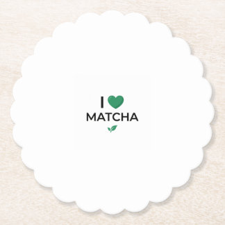 Porta-copo De Papel Eu Amo Matcha Chá Verde Minimalista 