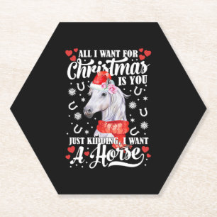 Porta-copo De Papel Eu Quero Uma Camisa De Cavalo De Natal