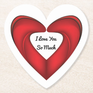 Porta-copo De Papel Eu Te Amo Tanto