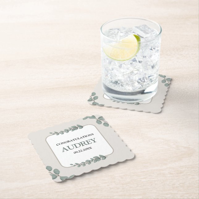 Porta-copo De Papel Eucalyptus Rustic Floral Baby Shower (Insitu)