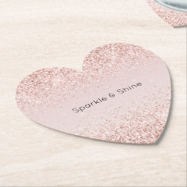 Porta-copo De Papel Faísca Glitz Dourada Cor-de-rosa brilhante