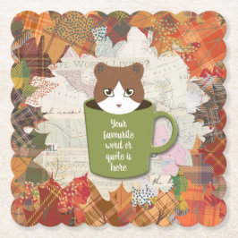 Porta-copo De Papel Fall Break Cat