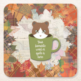 Porta-copo De Papel Fall Break Cat