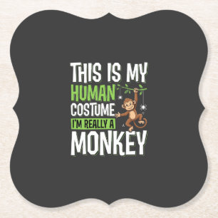 Porta-copo De Papel Fantasias de Macaco Engraçado Vetor de Halloween