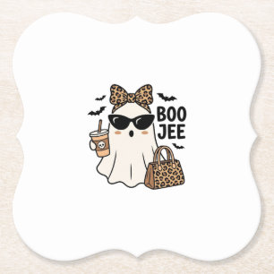 Porta-copo De Papel Fantasma Boo Jee Halloween Arco de Leopardo Design
