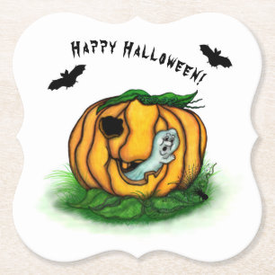 Porta-copo De Papel Fantasma do Halloween, Bat, Ghost e Spider