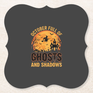 Porta-copo De Papel Fantasmas e Sombras Design da Lua de Halloween