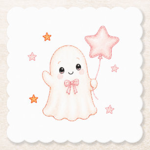 Porta-copo De Papel Fantasminha Little Boo Chá de Bebê de Halloween