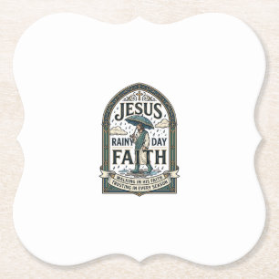 Porta-copo De Papel Fé de Jesus Dia Chuvoso Fé de Jesus Dia Chuvoso Fé