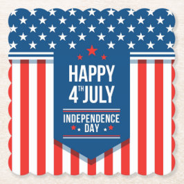 Porta-copo De Papel Feliz 4 de julho Estrelas e Stripes
