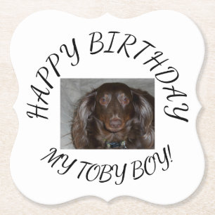 Porta-copo De Papel Feliz Aniversário ao Meu Cachorrinho