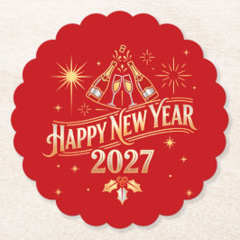 Porta-copo De Papel Feliz Ano Novo 2027 Celebração