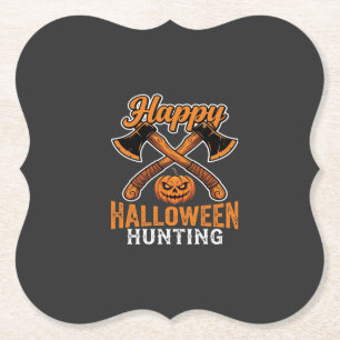 Porta-copo De Papel Feliz Caça de Halloween Machados Cruzados Abóbora