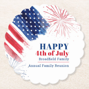 Porta-copo De Papel Feliz Dia da Independência Dia 4 de julho Reunião 