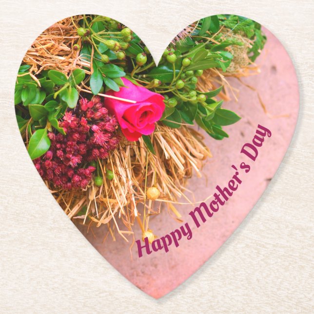 Porta-copo De Papel Feliz Dia das Mães,Personalizado (Frente)