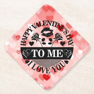 Porta-copo De Papel Feliz Dia dos Namorados Para Mim Eu Te Amo-58771