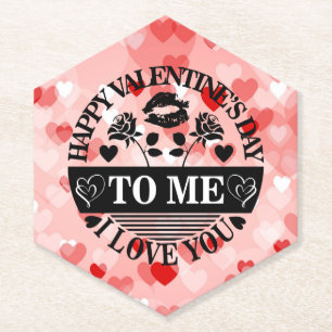 Porta-copo De Papel Feliz Dia dos Namorados Para Mim Eu Te Amo-58771