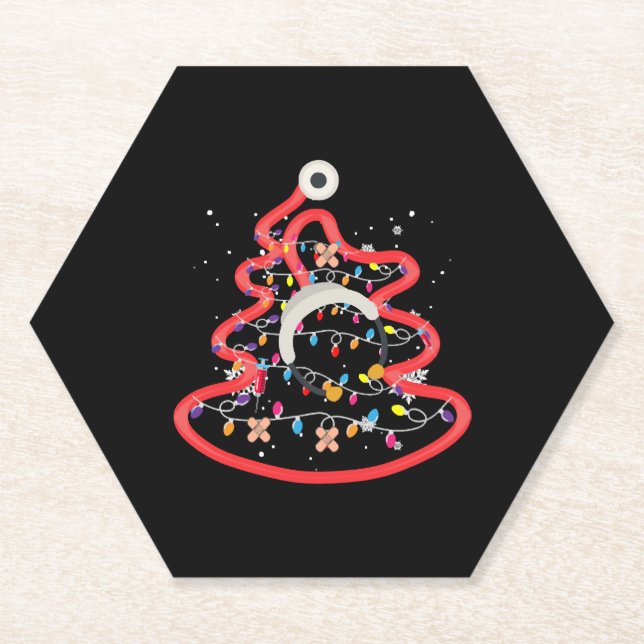 Porta-copo De Papel Feliz Funcionarios Médico de Natal (Frente)