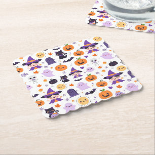 Porta-copo De Papel Feliz Halloween Bruxas Fantasmas Gatos Morcegos Ab