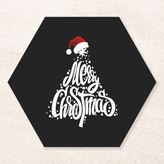 Porta-copo De Papel Feliz Natal (Frente)