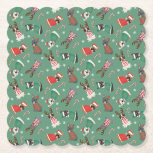 Porta-copo De Papel Feliz Natal - Buldog Francês