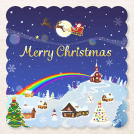 Porta-copo De Papel Feliz Natal na Lua Cheia