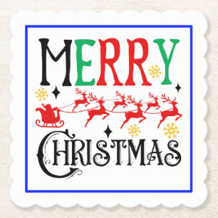 Porta-copo De Papel Feliz Natal Papais noeis Sleigh-61049 T-Shirt Hood