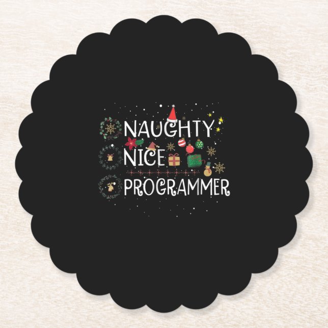 Porta-copo De Papel Feliz Natal | Programador malvado (Frente)