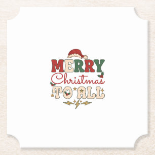 Porta-copo De Papel Feliz Natal Todos Chapéu de Papai Noel Estrelas Re