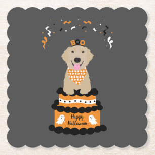 Porta-copo De Papel Feliz Ouro de Halloween Retriever Spooky Ghost Boo
