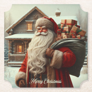 Porta-copo De Papel Feliz Papais noeis de Natal