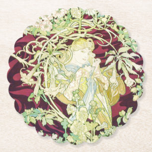 Porta-copo De Papel Femme à marguerite - Mucha daisy têxtil repro