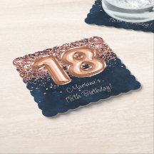 Festa de 18 anos Rose Gold Navy Blue