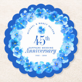 Porta-copo De Papel festa de aniversário de casamento Sapphire Blue Pa