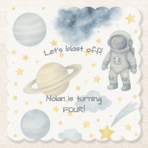 Porta-copo De Papel Festa de aniversário de Espaço Cósmico   Foguetes 
