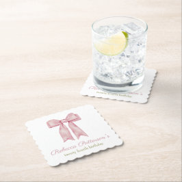 Porta-copo De Papel Festa de Aniversário Feminina com Laço de Aquarela