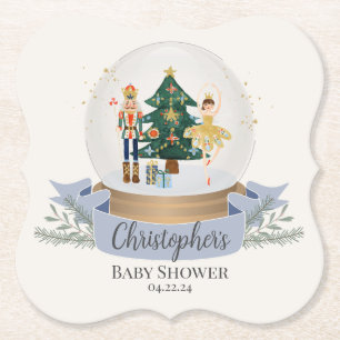 Porta-copo De Papel festa de baby shower de natal com quebra-nozes azu