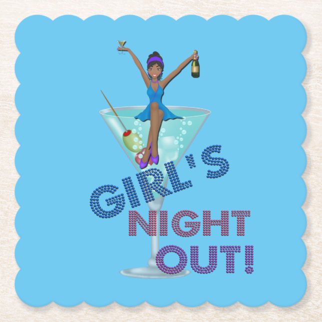 Porta-copo De Papel Festa de solteira afro-americana (Frente)