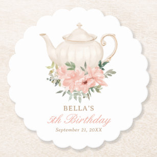 Porta-copo De Papel Festa de Tea Floral Aniversário