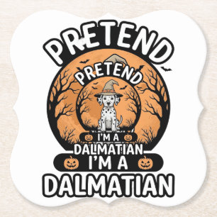 Porta-copo De Papel Finja que eu sou um cão dálmata de Halloween