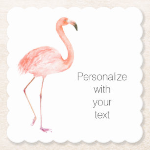 Porta-copo De Papel Flamingos Rosa Personalizados