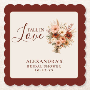 Porta-copo De Papel Flor de Amor Selvagem Floral Boho Chá de Noiva