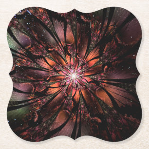 Porta-copo De Papel Flor de fantasia fractal macia e tenra