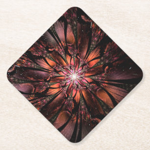 Porta-copo De Papel Flor de fantasia fractal macia e tenra