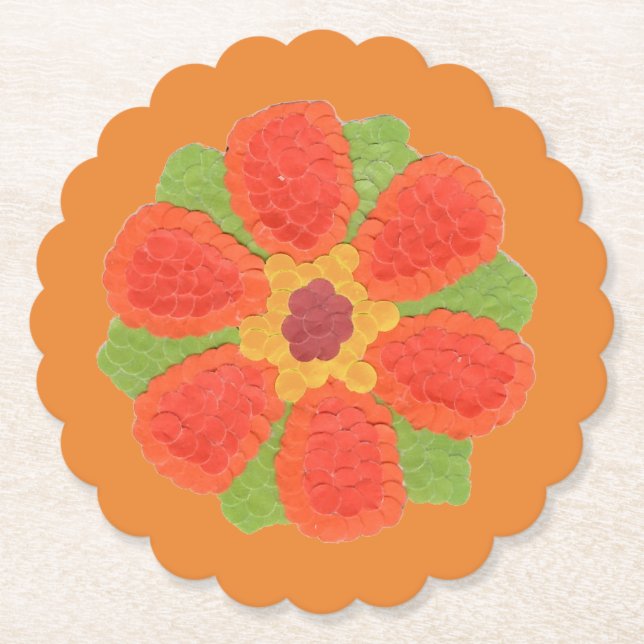 Porta-copo De Papel Flor Dotty Escalonado (Frente)