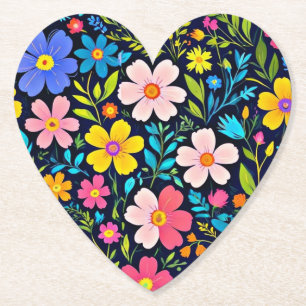 Porta-copo De Papel Floral Digital Painting Flowers Pattern-38875