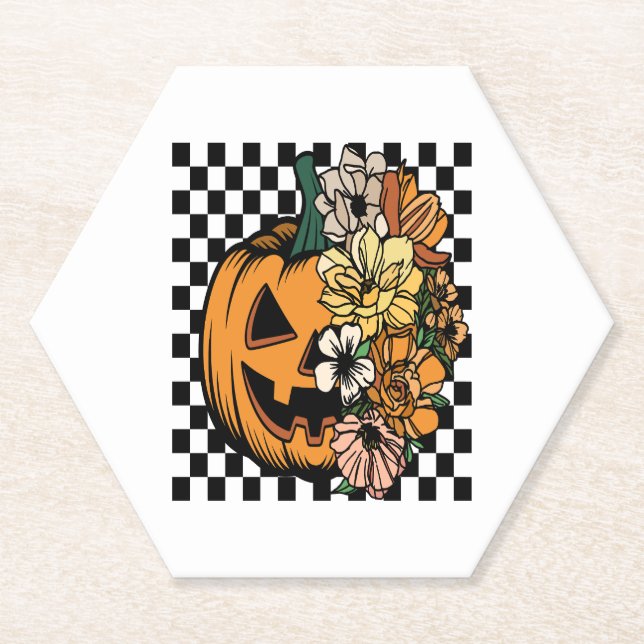 Porta-copo De Papel Floral Pumpkin (Frente)