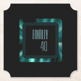 Porta-copo De Papel Floral Verde Moderno - Destaques Pretos