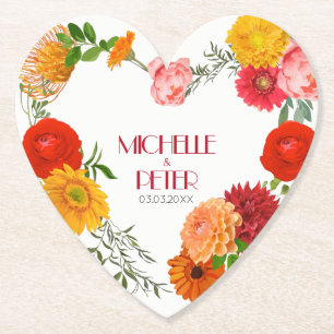 Porta-copo De Papel Floral Wreath - Salve A Data